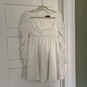 Few Moda structured long-sleeve white dress